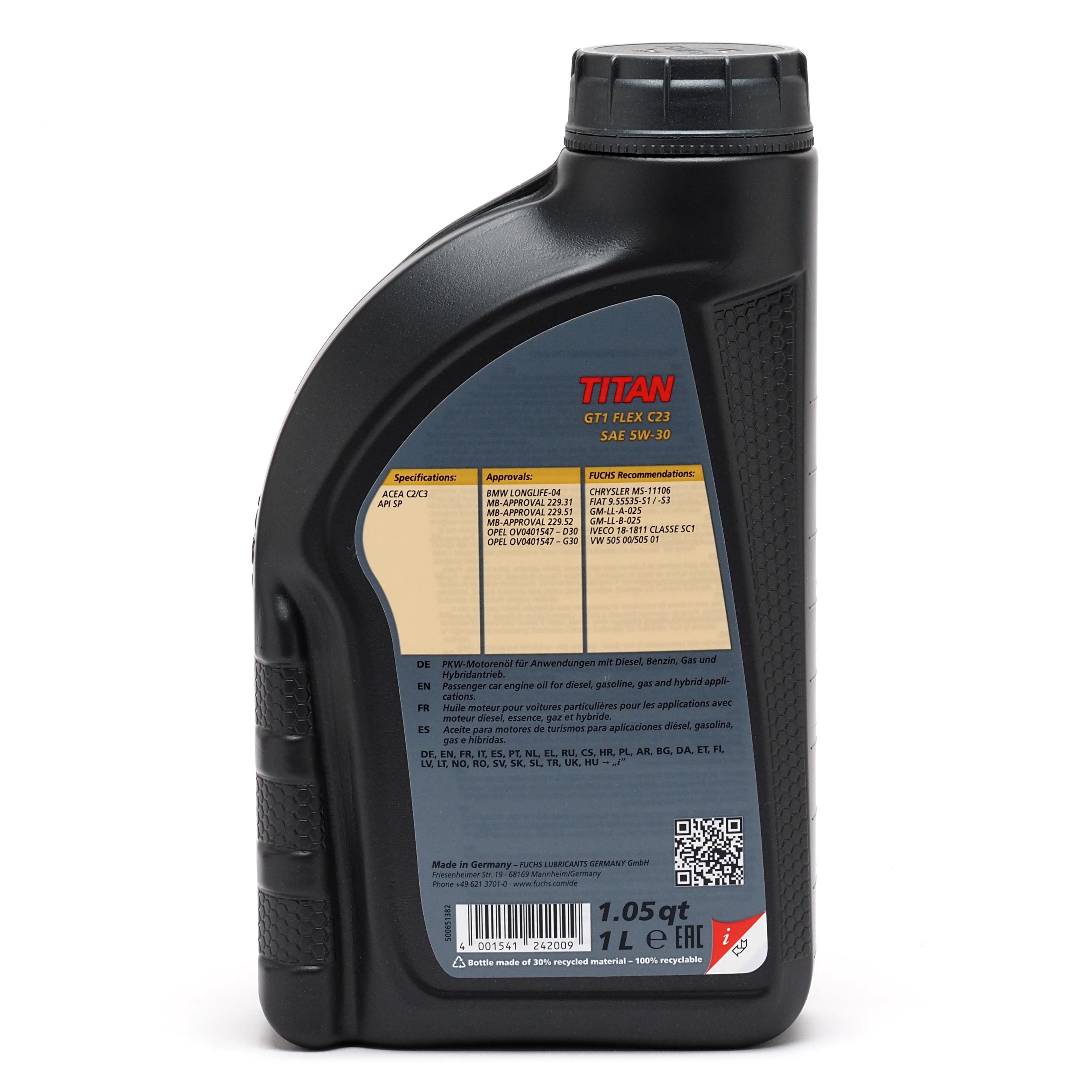 FUCHS TITAN GT1 FLEX C23 SAE 5W-30 Motoröl 1l